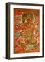 Painting of the Buddhist guardian king Vaisravana, a late Tang dynasty painting-Werner Forman-Framed Giclee Print