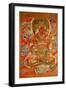 Painting of the Buddhist guardian king Vaisravana, a late Tang dynasty painting-Werner Forman-Framed Giclee Print