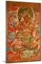 Painting of the Buddhist guardian king Vaisravana, a late Tang dynasty painting-Werner Forman-Mounted Giclee Print