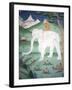 Painting of the Four Harmonious Friends in Buddhism, Elephant, Monkey, Rabbit and Partridge, Inside-Lee Frost-Framed Photographic Print