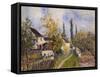 Painting of the French Countryside by Alfred Sisley-Geoffrey Clements-Framed Stretched Canvas