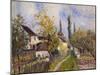Painting of the French Countryside by Alfred Sisley-Geoffrey Clements-Mounted Giclee Print