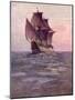 Painting of the Mayflower, Ship That Carried Pilgrims from England to New England Shore of America-null-Mounted Premium Photographic Print