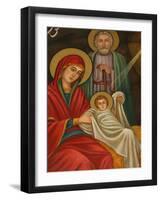 Painting of the Nativity, St. Anthony Coptic Church, Jerusalem, Israel, Middle East-Godong-Framed Photographic Print