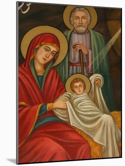 Painting of the Nativity, St. Anthony Coptic Church, Jerusalem, Israel, Middle East-Godong-Mounted Photographic Print