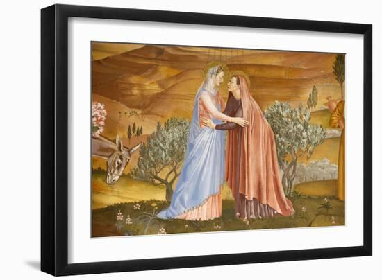 Painting of the Visitation in the Visitation church in Ein Kerem-Godong-Framed Photographic Print