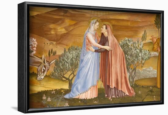 Painting of the Visitation in the Visitation church in Ein Kerem-Godong-Framed Photographic Print