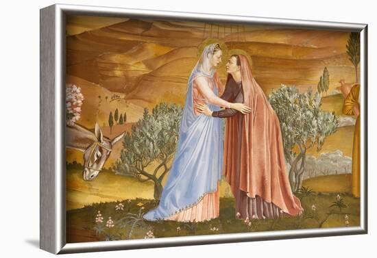 Painting of the Visitation in the Visitation church in Ein Kerem-Godong-Framed Photographic Print