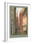 Painting of Trinity Church, Wall Street, New York City-null-Framed Art Print