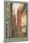 Painting of Trinity Church, Wall Street, New York City-null-Mounted Art Print