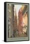 Painting of Trinity Church, Wall Street, New York City-null-Framed Stretched Canvas