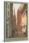 Painting of Trinity Church, Wall Street, New York City-null-Stretched Canvas
