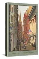 Painting of Trinity Church, Wall Street, New York City-null-Stretched Canvas