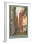 Painting of Trinity Church, Wall Street, New York City-null-Framed Art Print