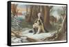 Painting of Washington at Valley Forge-null-Framed Stretched Canvas