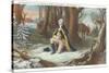 Painting of Washington at Valley Forge-null-Stretched Canvas