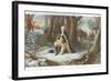 Painting of Washington at Valley Forge-null-Framed Art Print