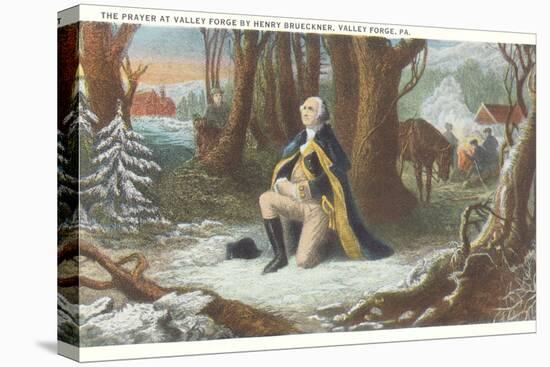 Painting of Washington at Valley Forge-null-Stretched Canvas