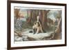 Painting of Washington at Valley Forge-null-Framed Art Print
