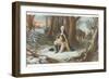 Painting of Washington at Valley Forge-null-Framed Art Print