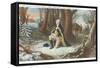 Painting of Washington at Valley Forge-null-Framed Stretched Canvas