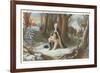 Painting of Washington at Valley Forge-null-Framed Art Print