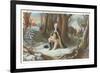 Painting of Washington at Valley Forge-null-Framed Art Print