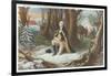 Painting of Washington at Valley Forge-null-Framed Art Print