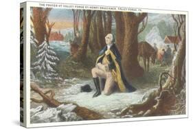 Painting of Washington at Valley Forge-null-Stretched Canvas