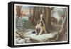 Painting of Washington at Valley Forge-null-Framed Stretched Canvas