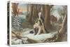 Painting of Washington at Valley Forge-null-Stretched Canvas