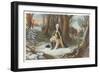 Painting of Washington at Valley Forge-null-Framed Art Print