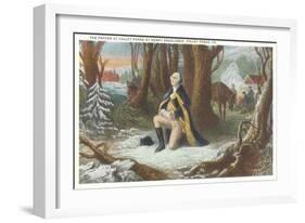 Painting of Washington at Valley Forge-null-Framed Art Print