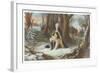 Painting of Washington at Valley Forge-null-Framed Art Print