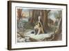 Painting of Washington at Valley Forge-null-Framed Art Print