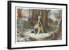 Painting of Washington at Valley Forge-null-Framed Art Print