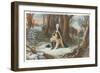 Painting of Washington at Valley Forge-null-Framed Premium Giclee Print