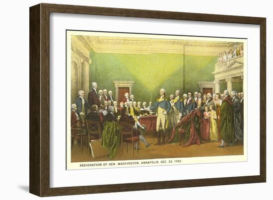 Painting of Washington's Resignation-null-Framed Art Print