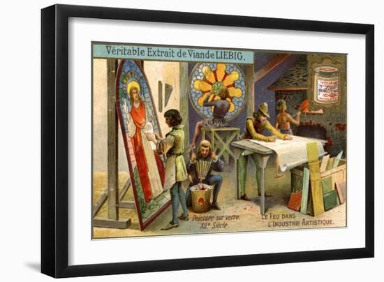 Painting on Glass in the 12th Century-null-Framed Giclee Print