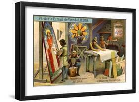 Painting on Glass in the 12th Century-null-Framed Giclee Print