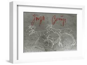 Painting on the Floor, Herzogstrasse 79, c.1982-Joseph Beuys-Framed Art Print