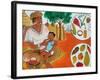 Painting on the Front Wall of a Medical Dispensary, Joal, Senegal, West Africa, Africa-Godong-Framed Photographic Print