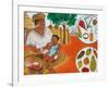 Painting on the Front Wall of a Medical Dispensary, Joal, Senegal, West Africa, Africa-Godong-Framed Photographic Print