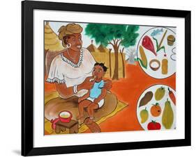 Painting on the Front Wall of a Medical Dispensary, Joal, Senegal, West Africa, Africa-Godong-Framed Photographic Print