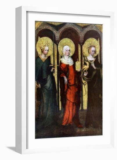 Painting on the Reverse of the Trebon Altarpiece, C1380-null-Framed Giclee Print