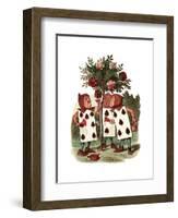 Painting Roses Alice in Wonderland by John Tenniel-Piddix-Framed Art Print