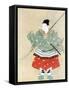 Painting Showing Japanese Samurai Warrior in Full Regalia-null-Framed Stretched Canvas