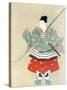 Painting Showing Japanese Samurai Warrior in Full Regalia-null-Stretched Canvas
