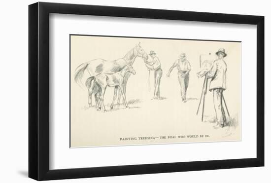 Painting Teresma - The Foal who would be in-Lionel Edwards-Framed Premium Giclee Print