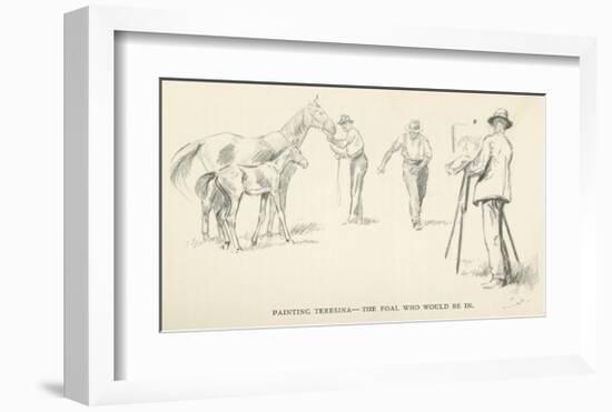 Painting Teresma - The Foal who would be in-Lionel Edwards-Framed Premium Giclee Print